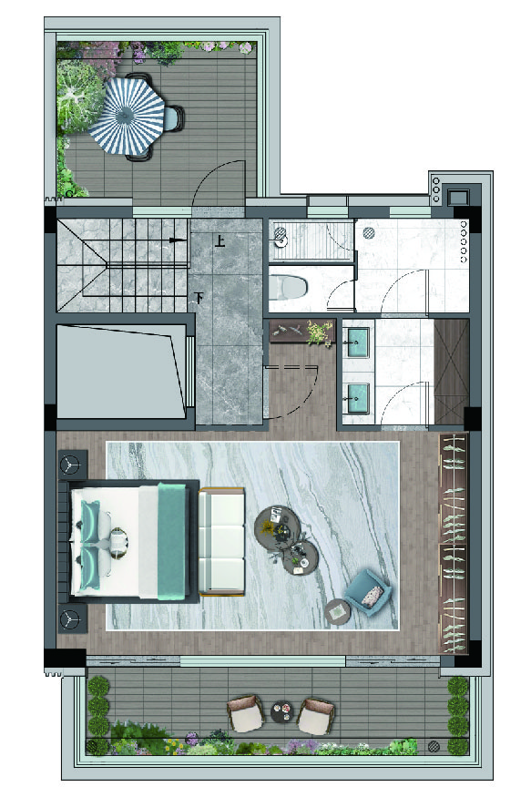 mk体育·辉逸云庭排屋户型地上三层